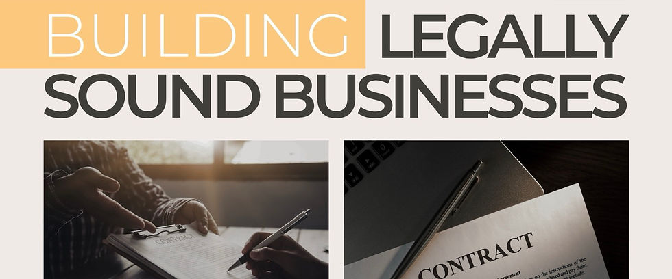 Building Legally Sound Businesses