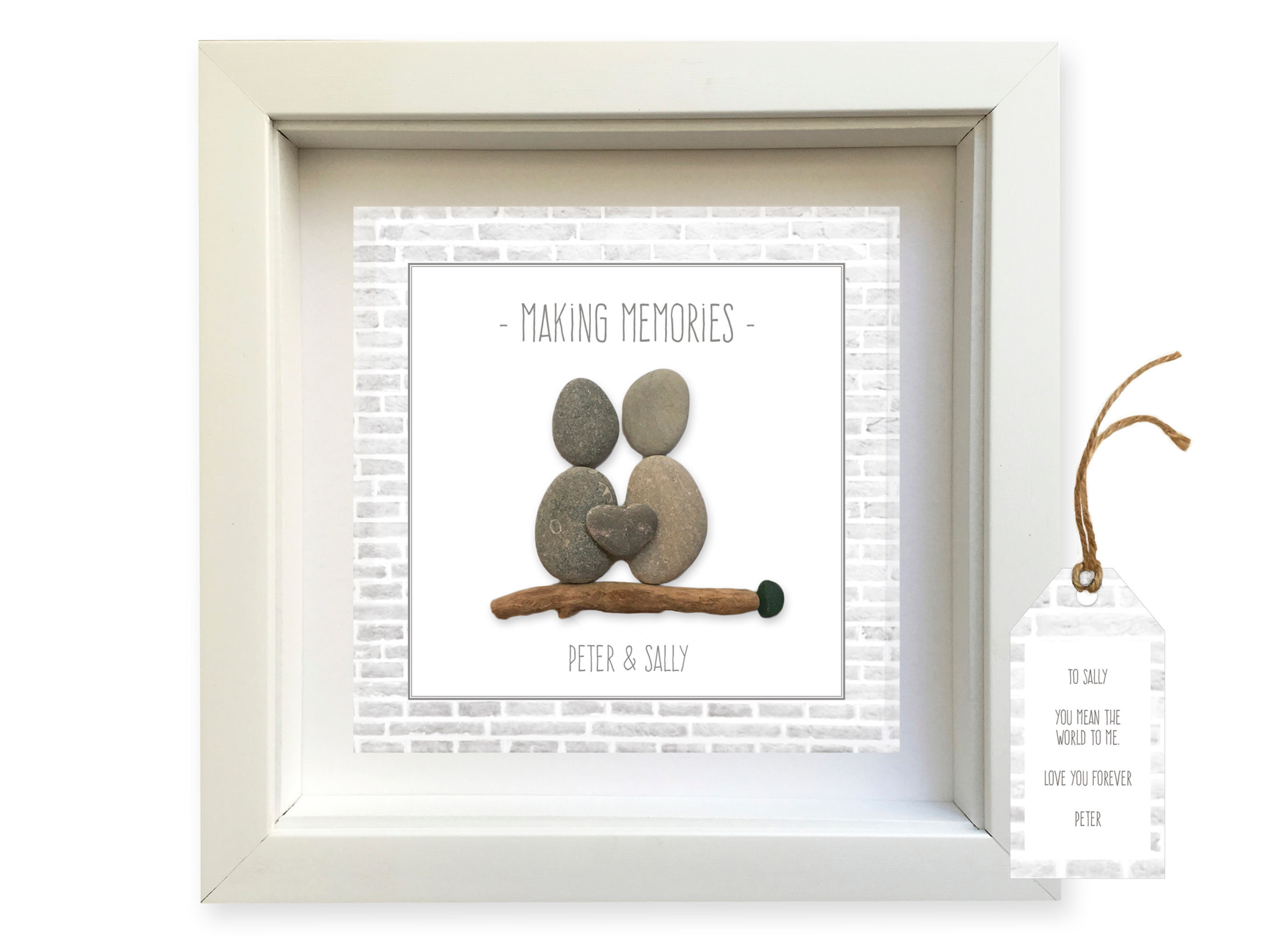 Making Memories - Personalised Pebble Art Picture