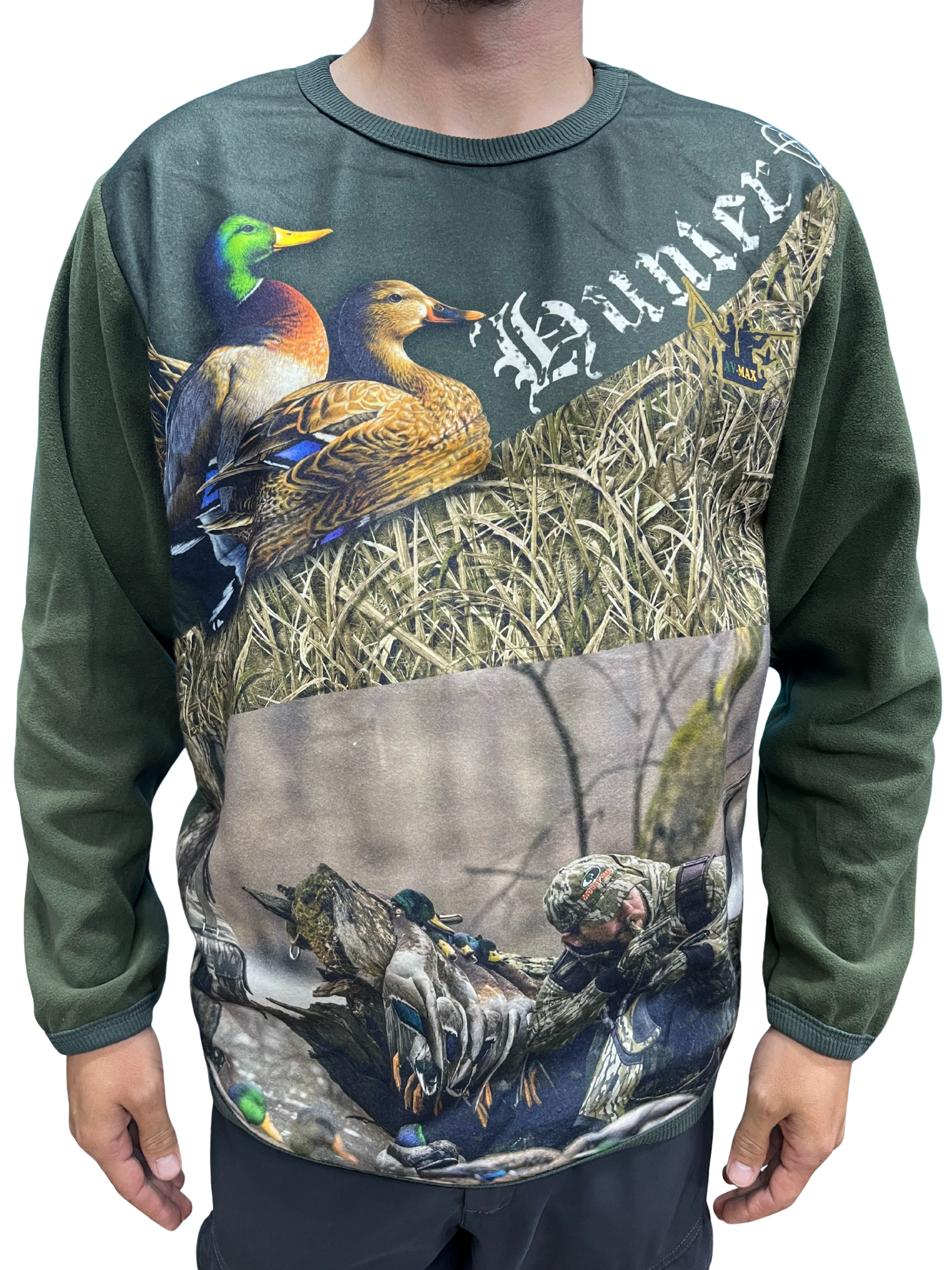 Avcı Polar Sweatshirt Ördek Desen