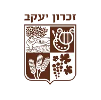 סמל העיר בית שמש, עם עץ, מנורה, גפנים, ומכחול בצבע חום