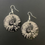Thumbnail: Sunflower earrings Black/White