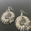 Thumbnail: Sunflower earrings Black/White