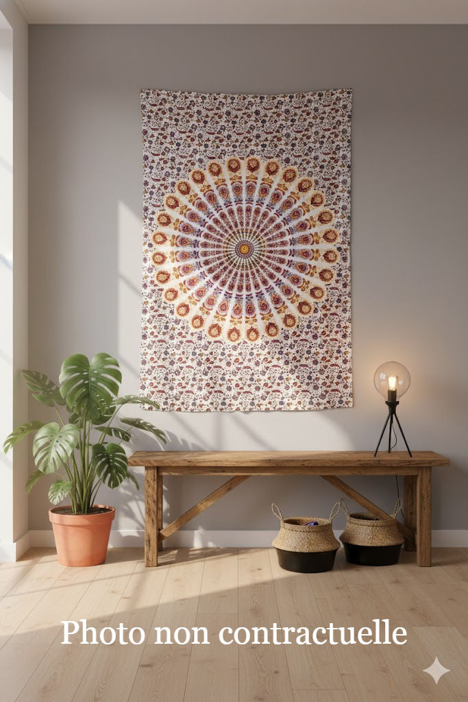 Miniature : Tenture Mandala Badmeri - Soleil de Jaipur