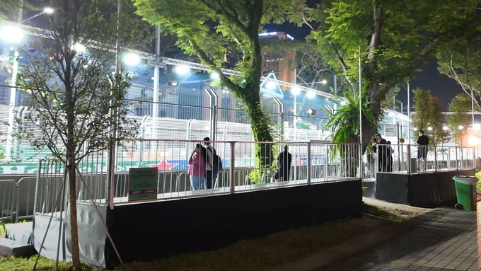 Grand stands for guests to observe the race