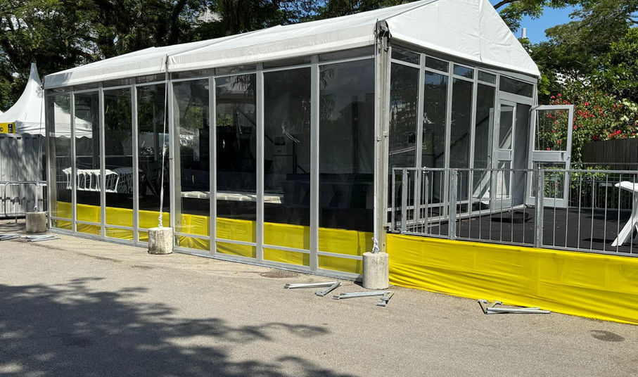 Aircon units used in Aluminium A-Shaped Tent