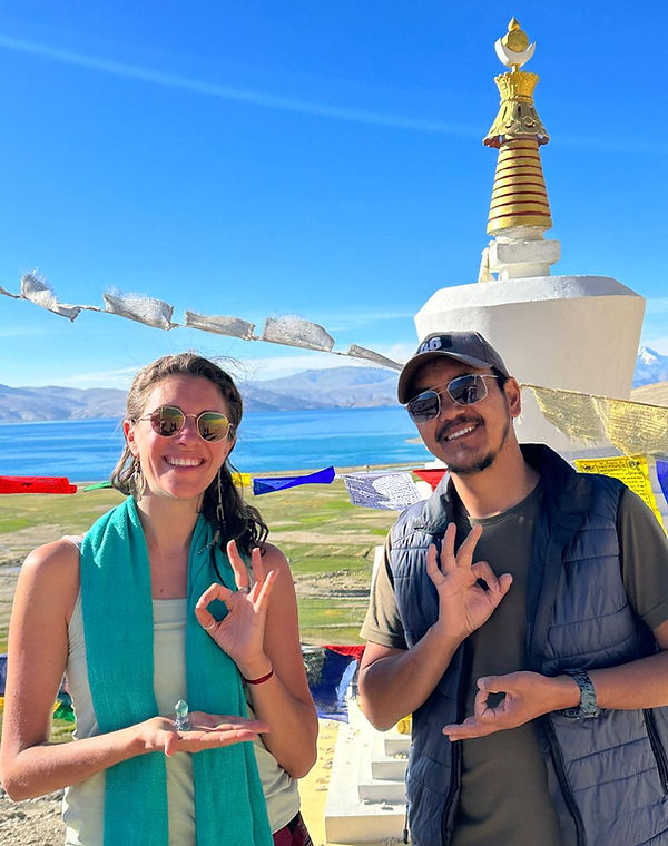 lago tso moriri en la planicie de los himalayas de india