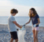 Teenagers Cleaning Up the Beach