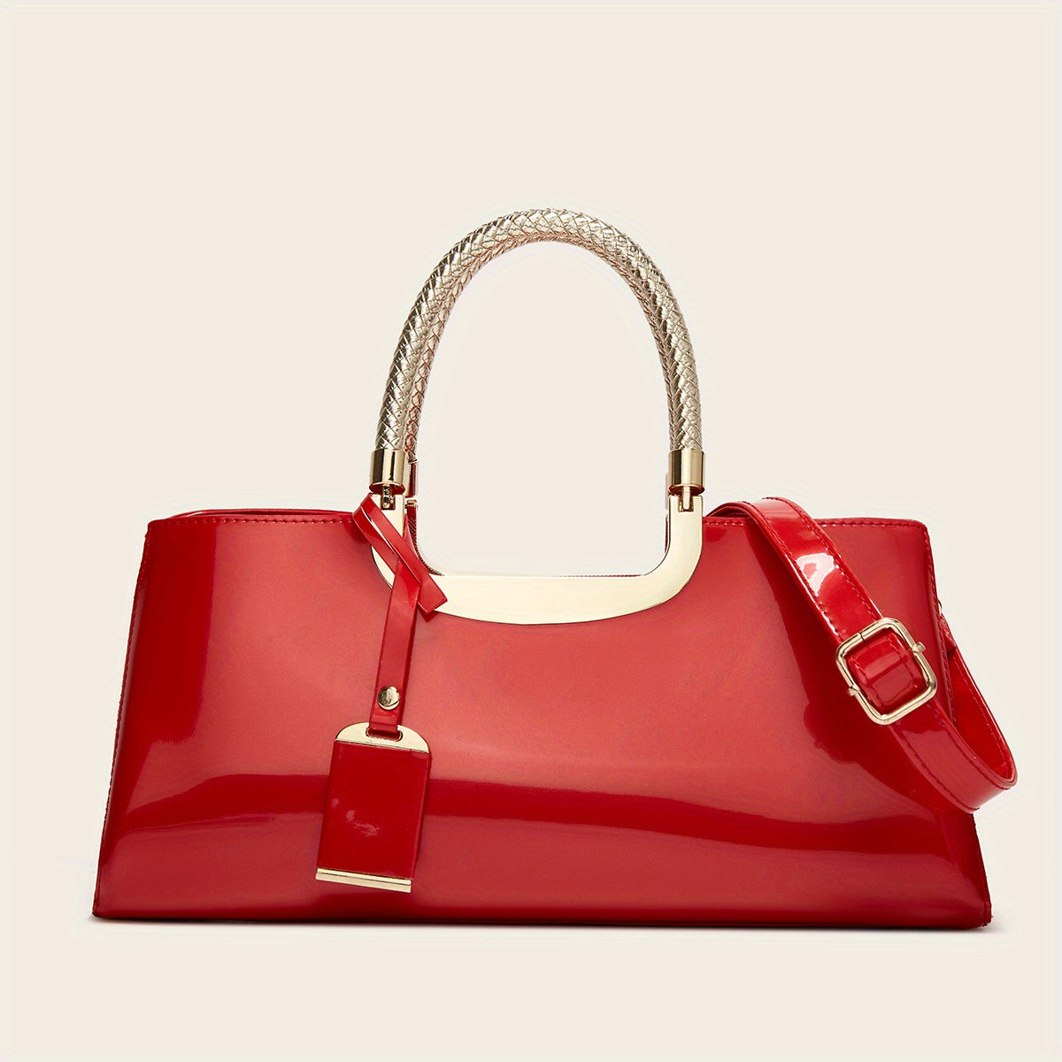 Stylish Patent Leather Handbag for Women - Everyday Use