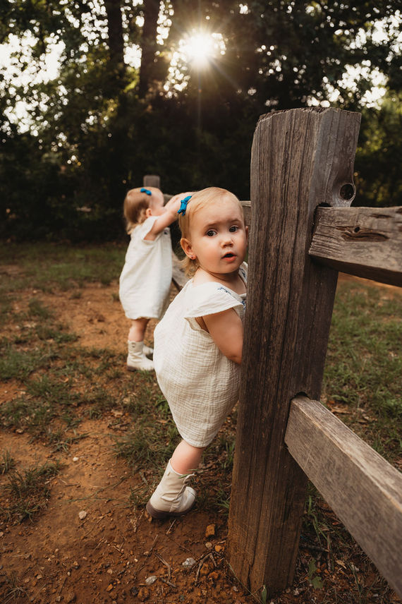 Mansfield Texas Milestone session with 2 year old twins. Natural light photos
