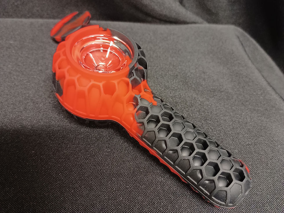 Thumbnail: 4" Silicone Black&Red Honeycomb Pipe