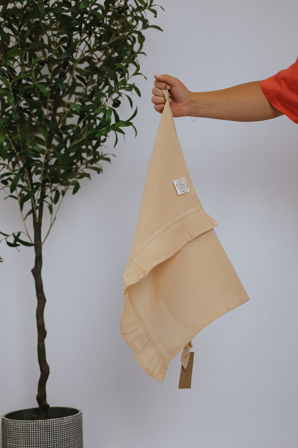 Thumbnail: Muslin Baby Burp Cloth / Tea Towel