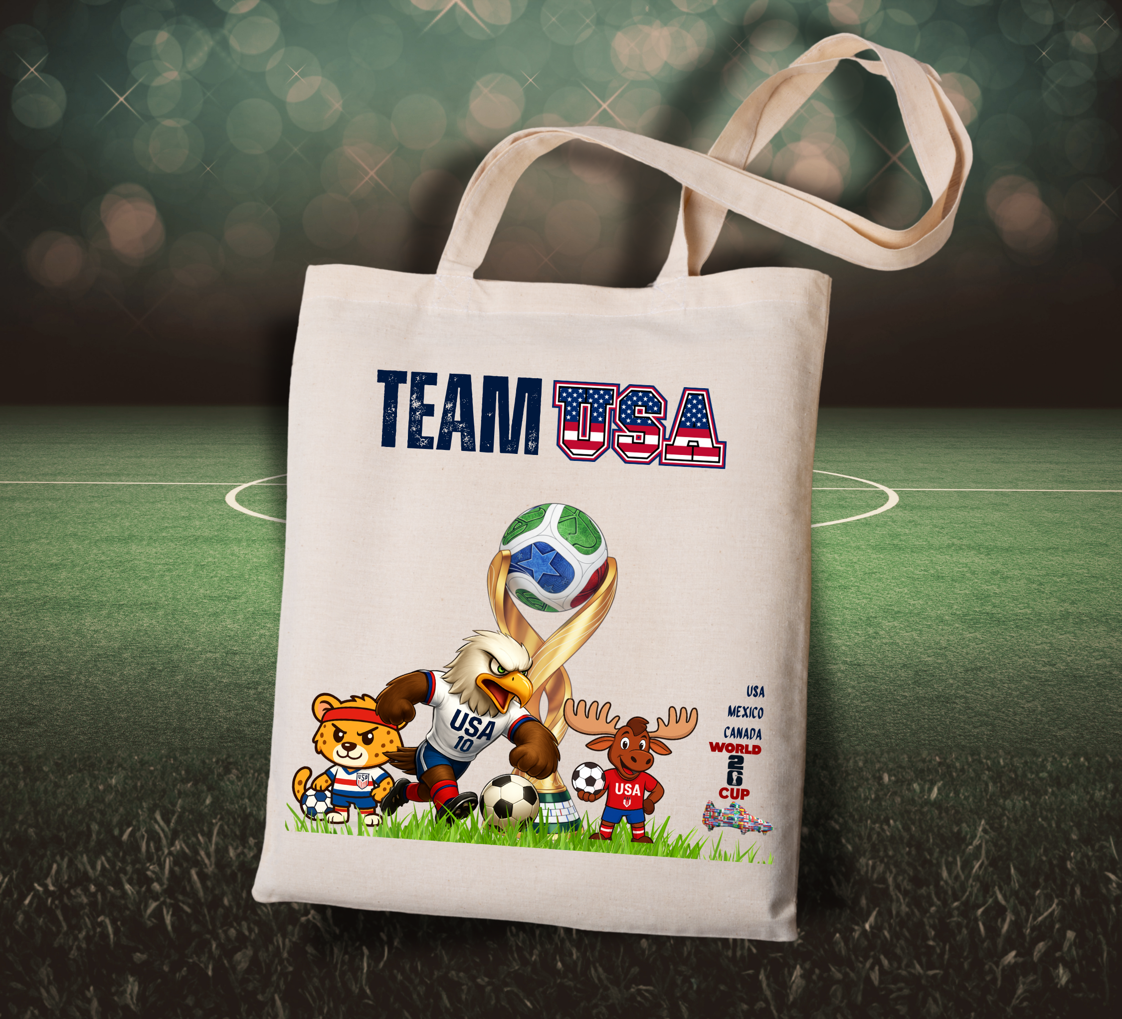 The Host Nations and Mascots Trio 2026 World Cup Collector’s Tote Bag
