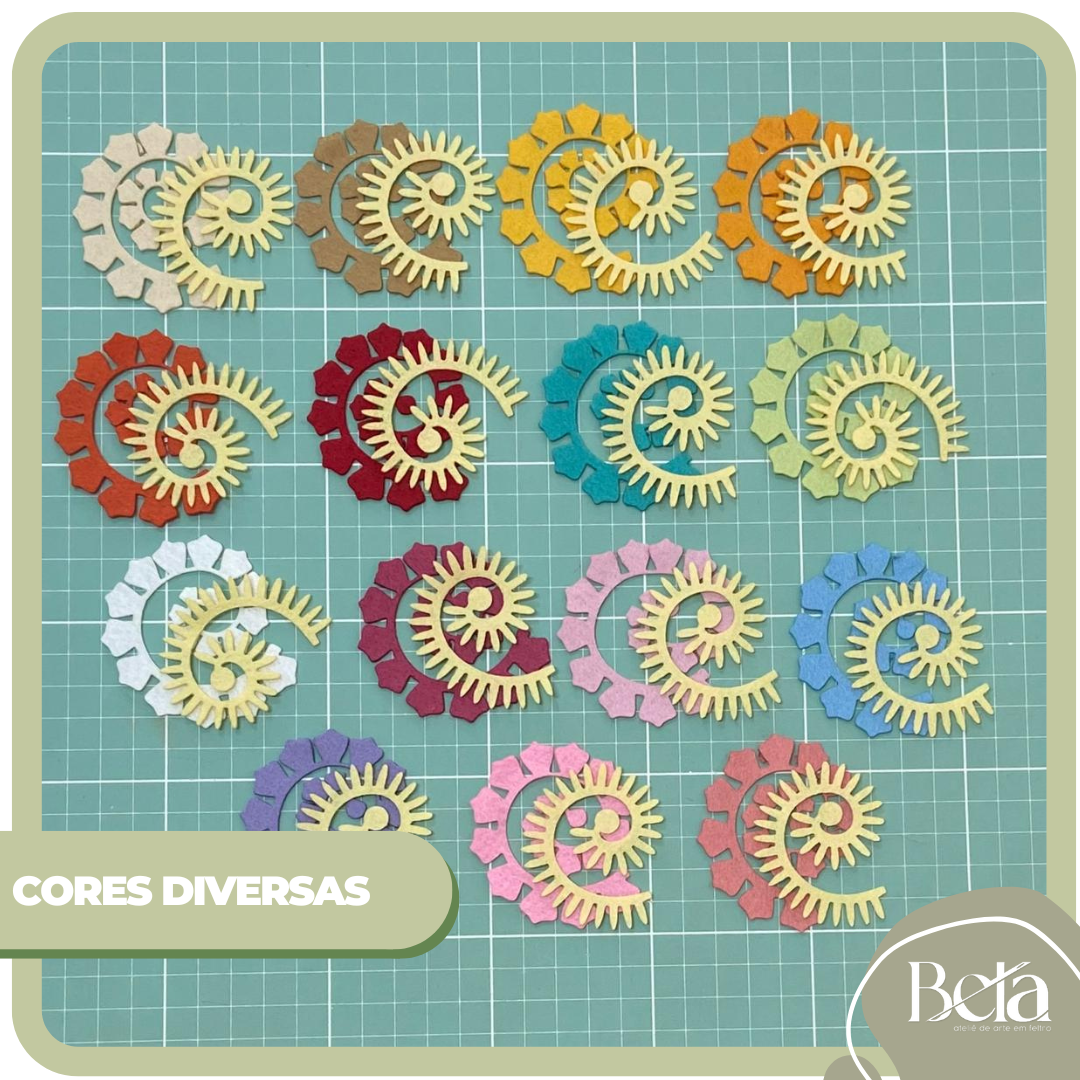 Flor Espiral com Miolo