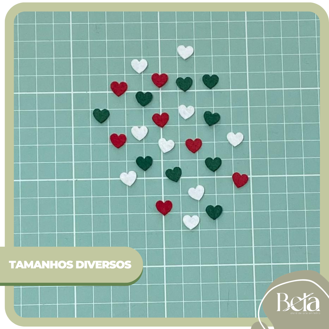 Corações Cores Natalinas