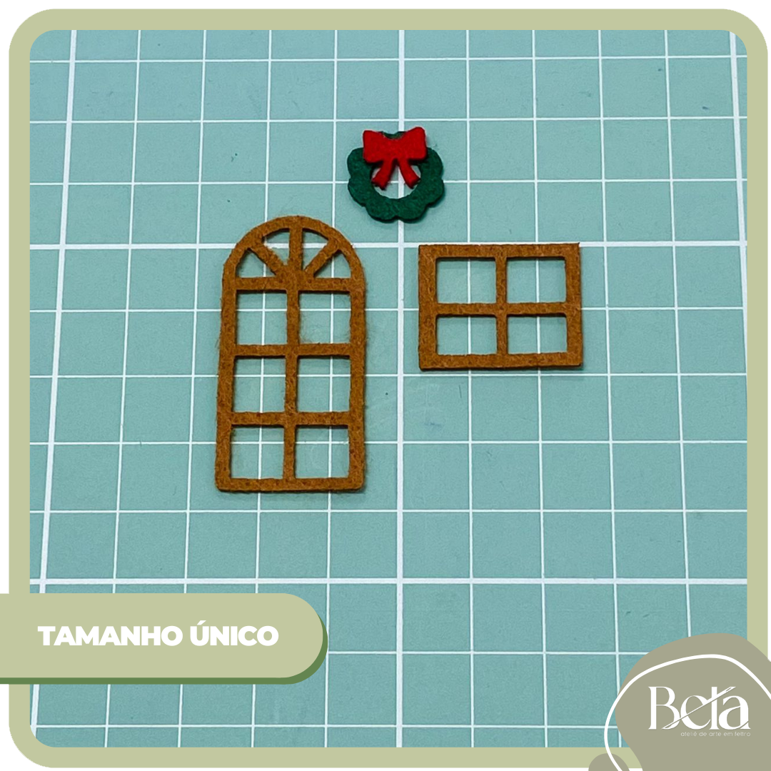 Porta, Janela e Guirlanda.