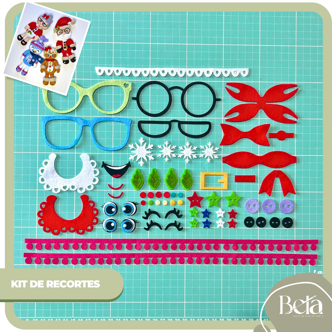 Kit de Recortes Para Decoração Bonecos Porta Bombons