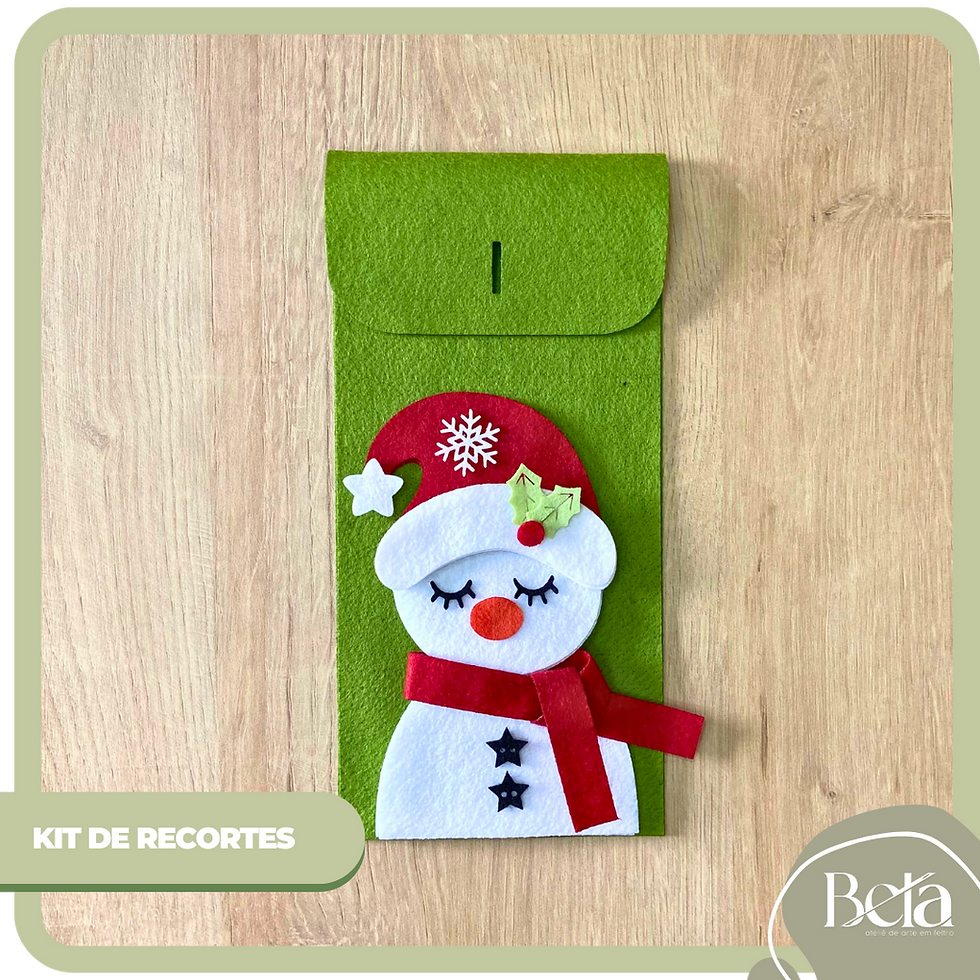 Miniatura: Kit de Recortes para Montagem Porta Barra de Chocolates de Natal