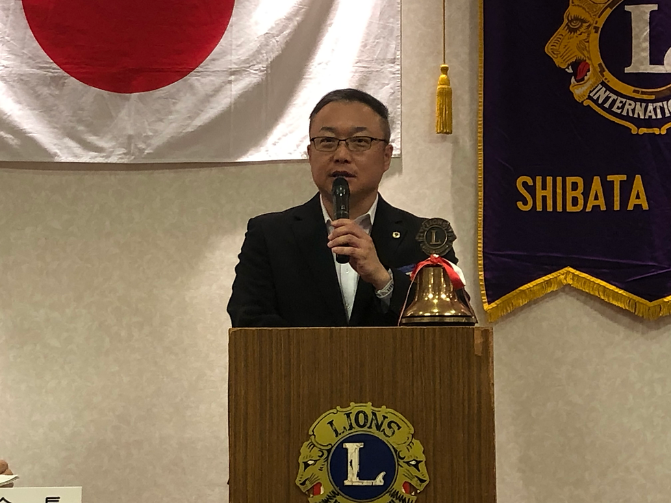就任挨拶　奉仕事業委員長　　L丸山清隆