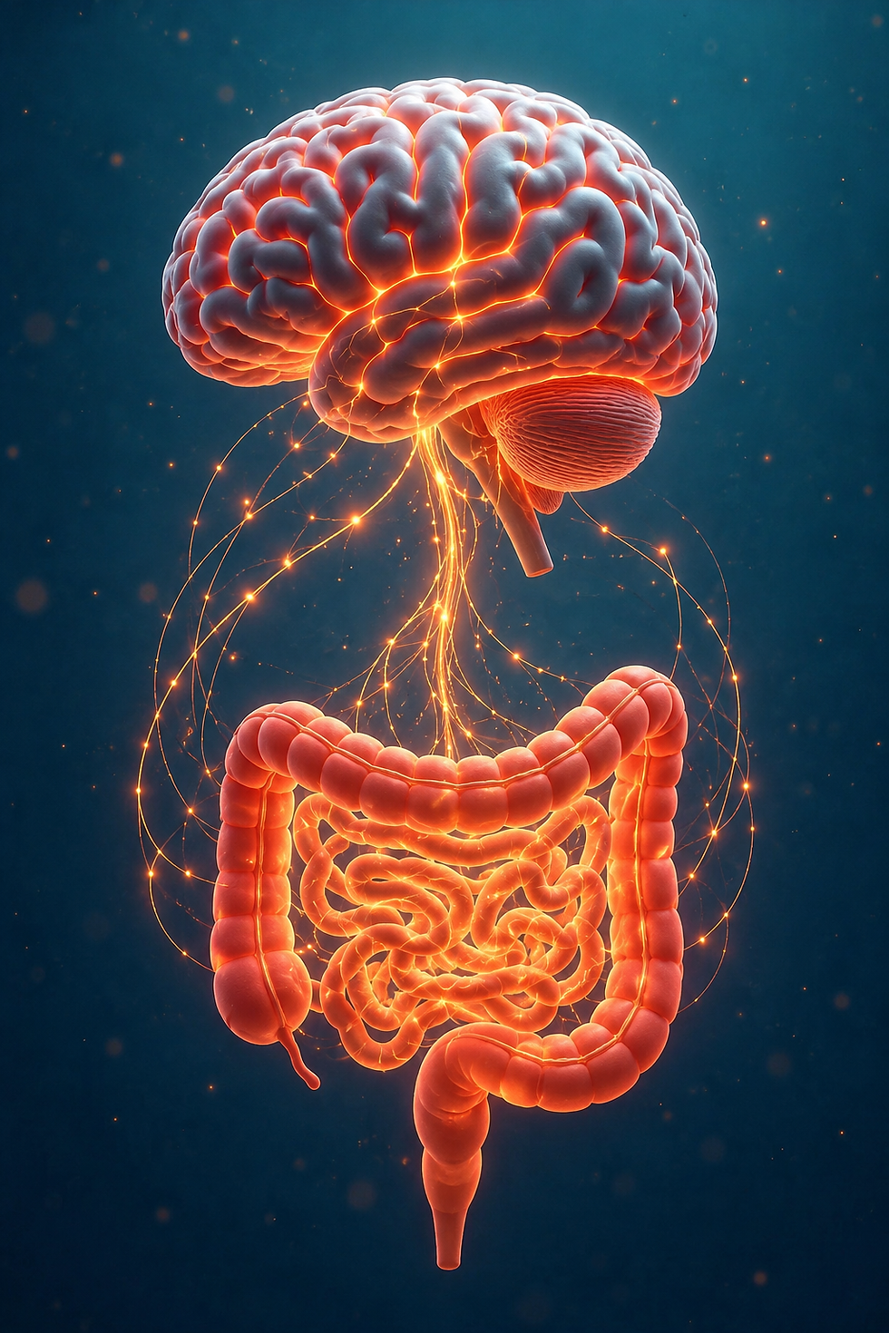 an image showing connection between the gut and the brain