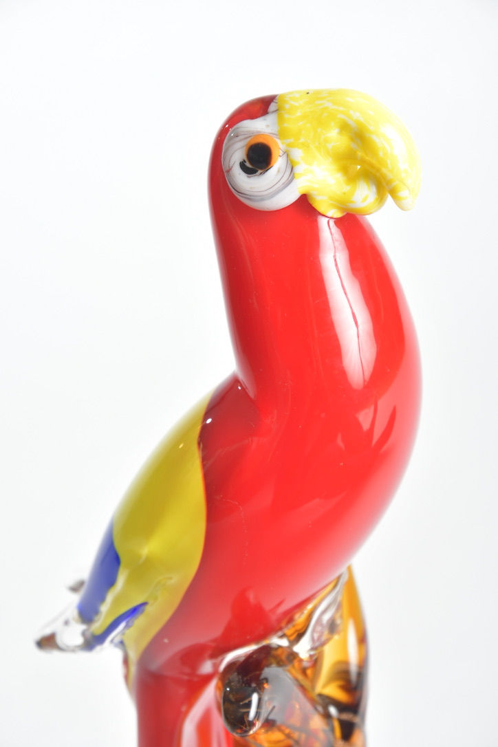 Miniaturbild: Murano Glas Papagei