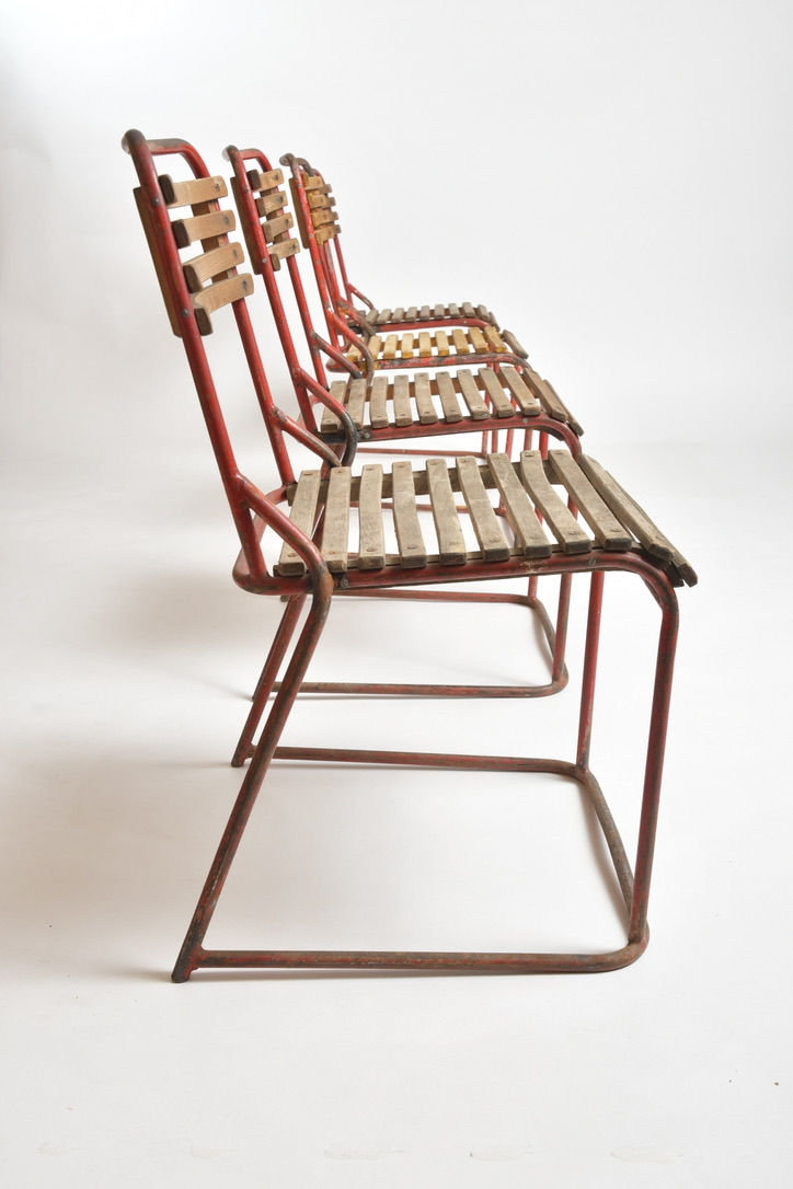 Miniaturbild: Rote Gartenstühle 4er Set