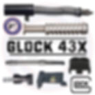 Glock 43X Upper Parts Kit OEM G43X UPK 9mm slide components Slimline Gen 5