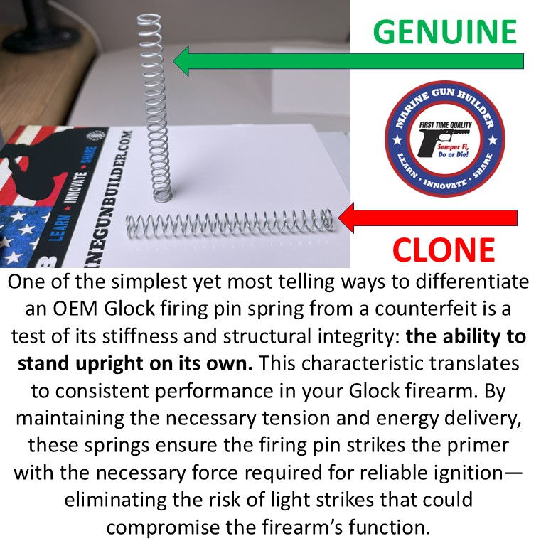 Thumbnail: G23 OEM firing pin spring .40 cal upper slide kit vs fake clone