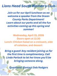 Women's Club April Luncheon