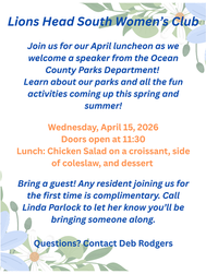 Women's Club April Luncheon