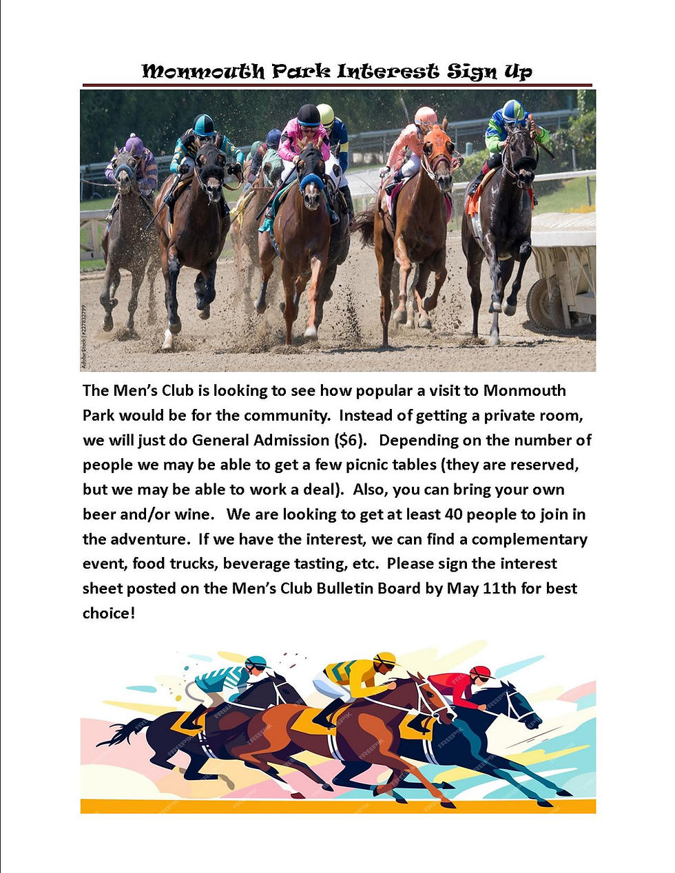 Interested in a Day at Monmouth Park?