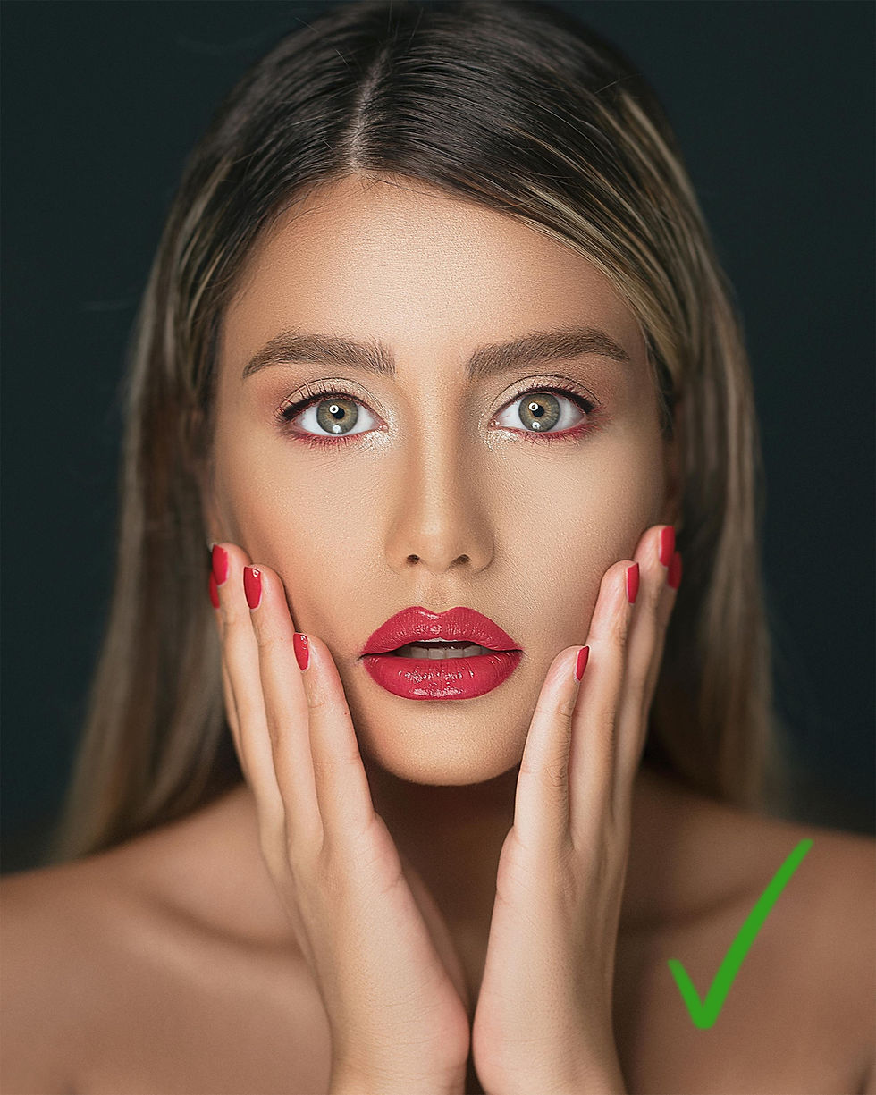 model with correct eyeliner placement creating lifted eyes