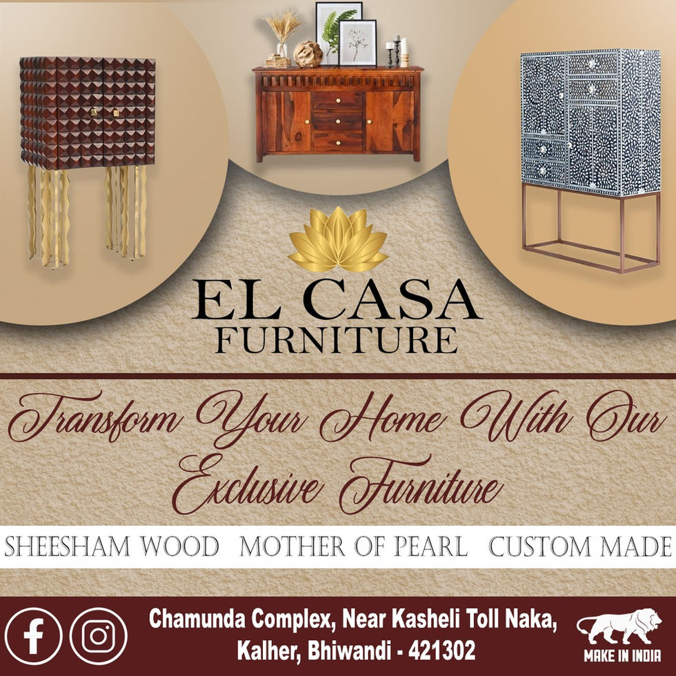 Furniture creative showcasing premium furniture brand collection.
