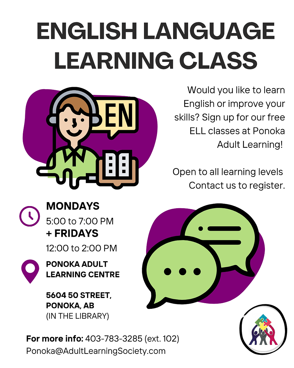 English Language Learning Class - Ponoka