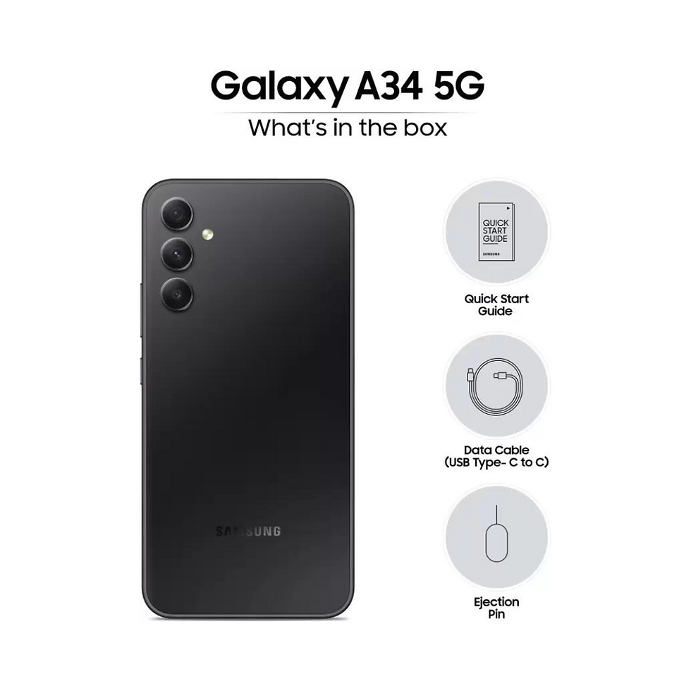 Thumbnail: Samsung Galaxy A34 5G 128GB/8 (German Version) Awesome Graphite, unlocked