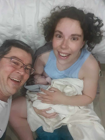 We have sold our family home and are caravanning around Australia with a toddler, and now a new baby, having inadvertently birthed and delivered our baby girl ourselves in our caravan.   