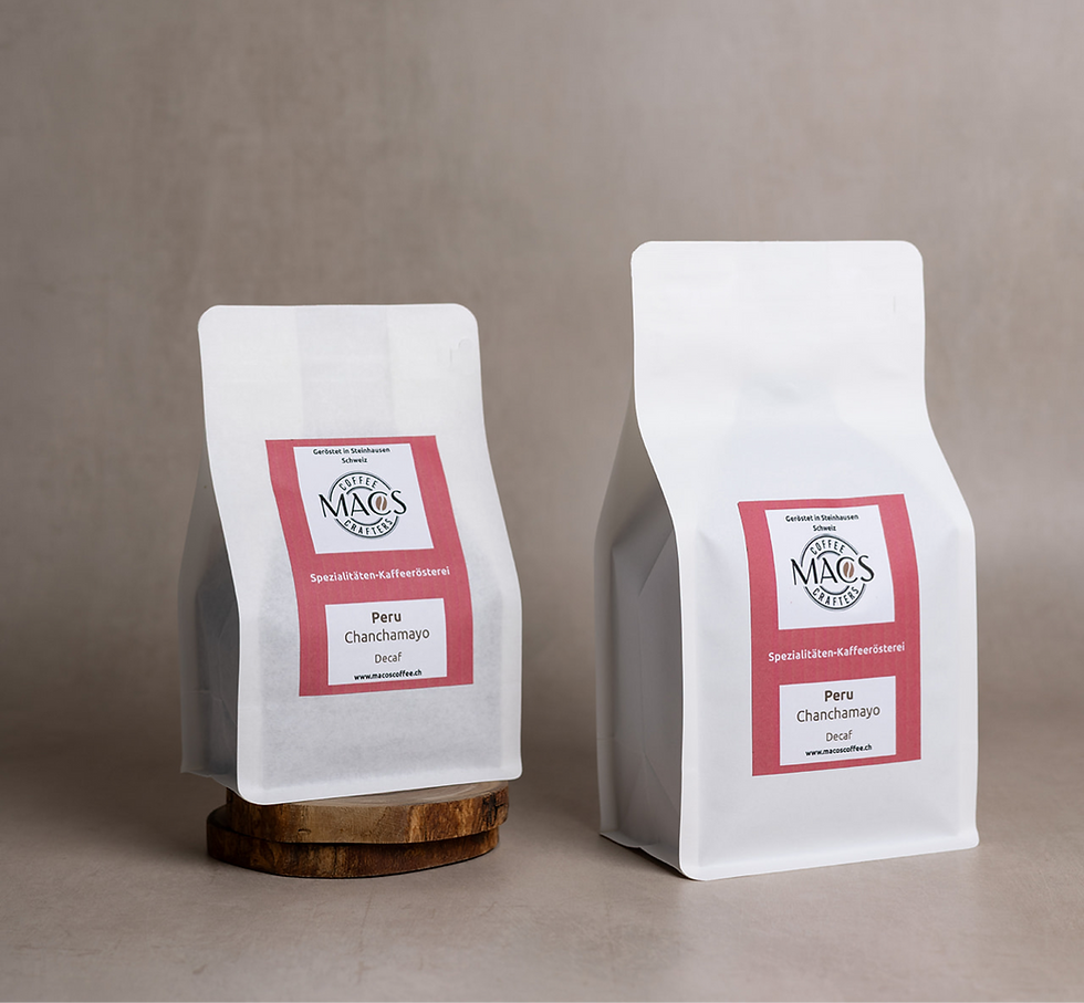 Decaf single origin specialty coffee beans. Arabica from Peru