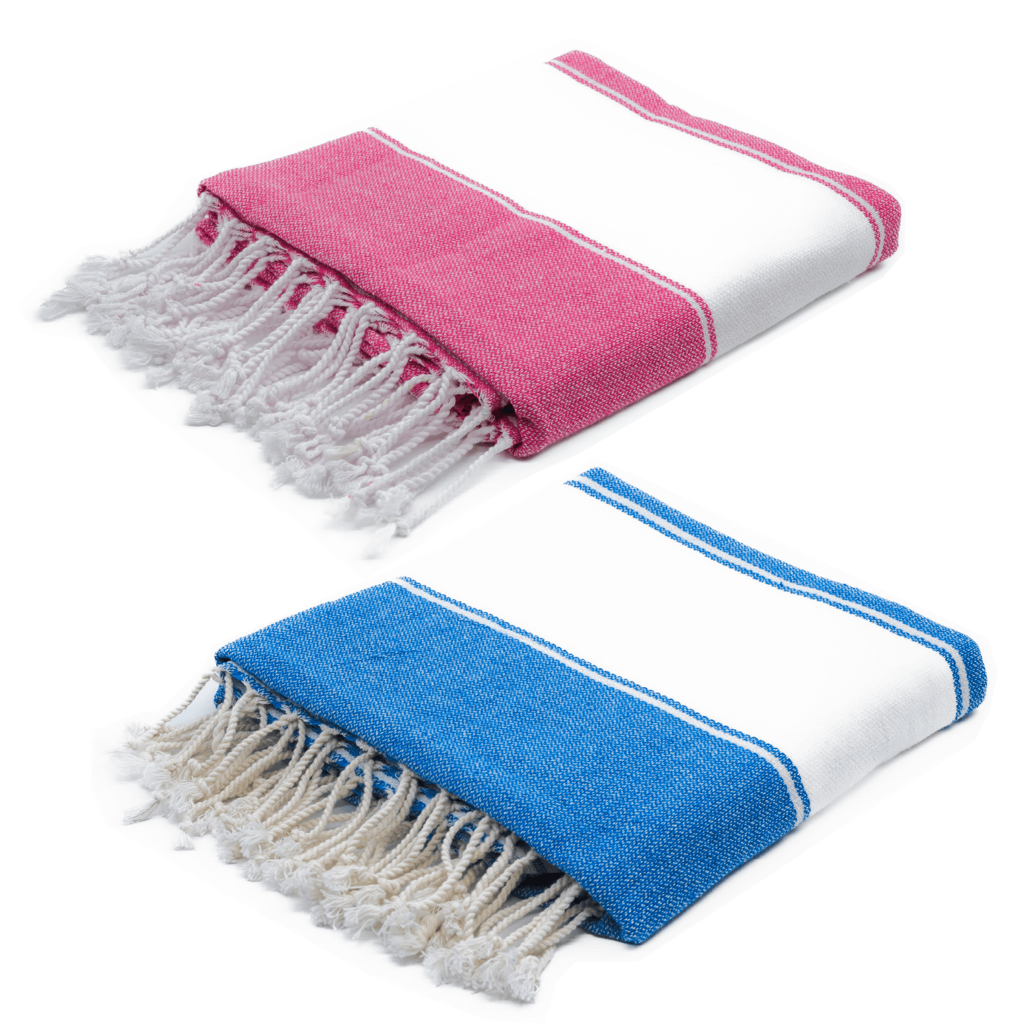 Aspendos Turkish Towels - Pink & Blue