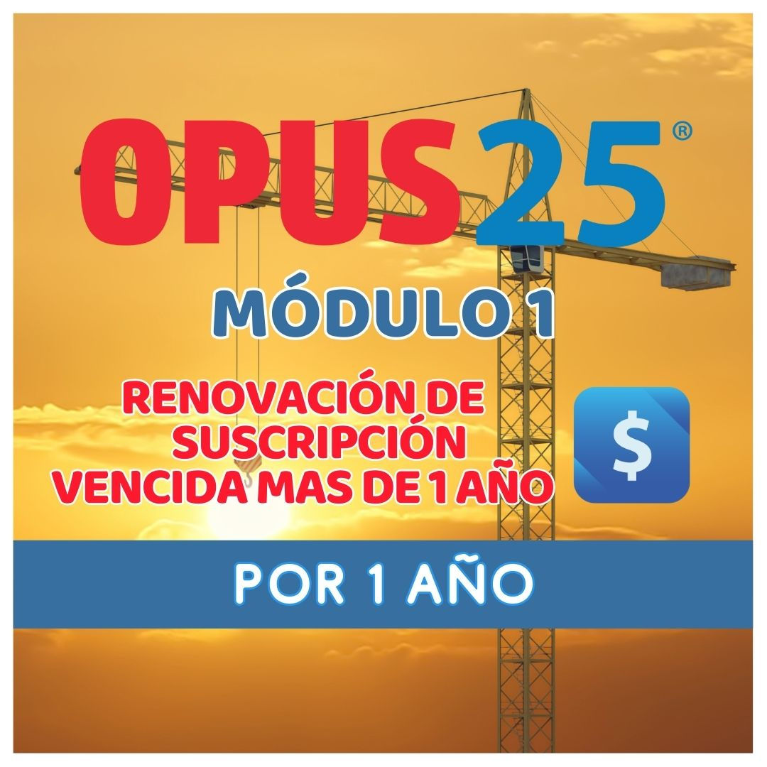 Renovación de Suscripción Vencida más de 1 año para módulo 1
