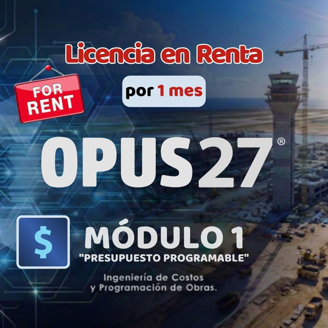 OPUS Módulo 1 RENTA por 1 mes (IVA no incluido)