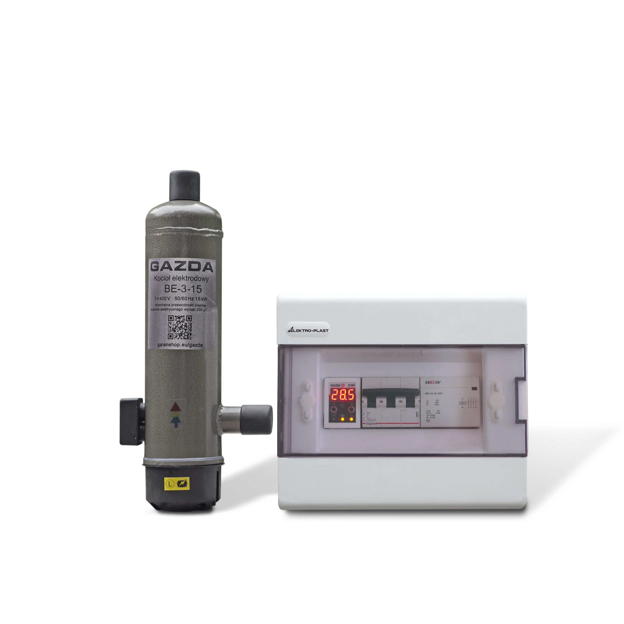 Caldaia a ioni GAZDA BE 3-15kW (con scatola di controllo)
