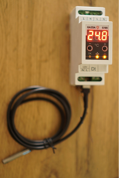 Termoregulátor GAZDA G105 s teplotním čidlem
