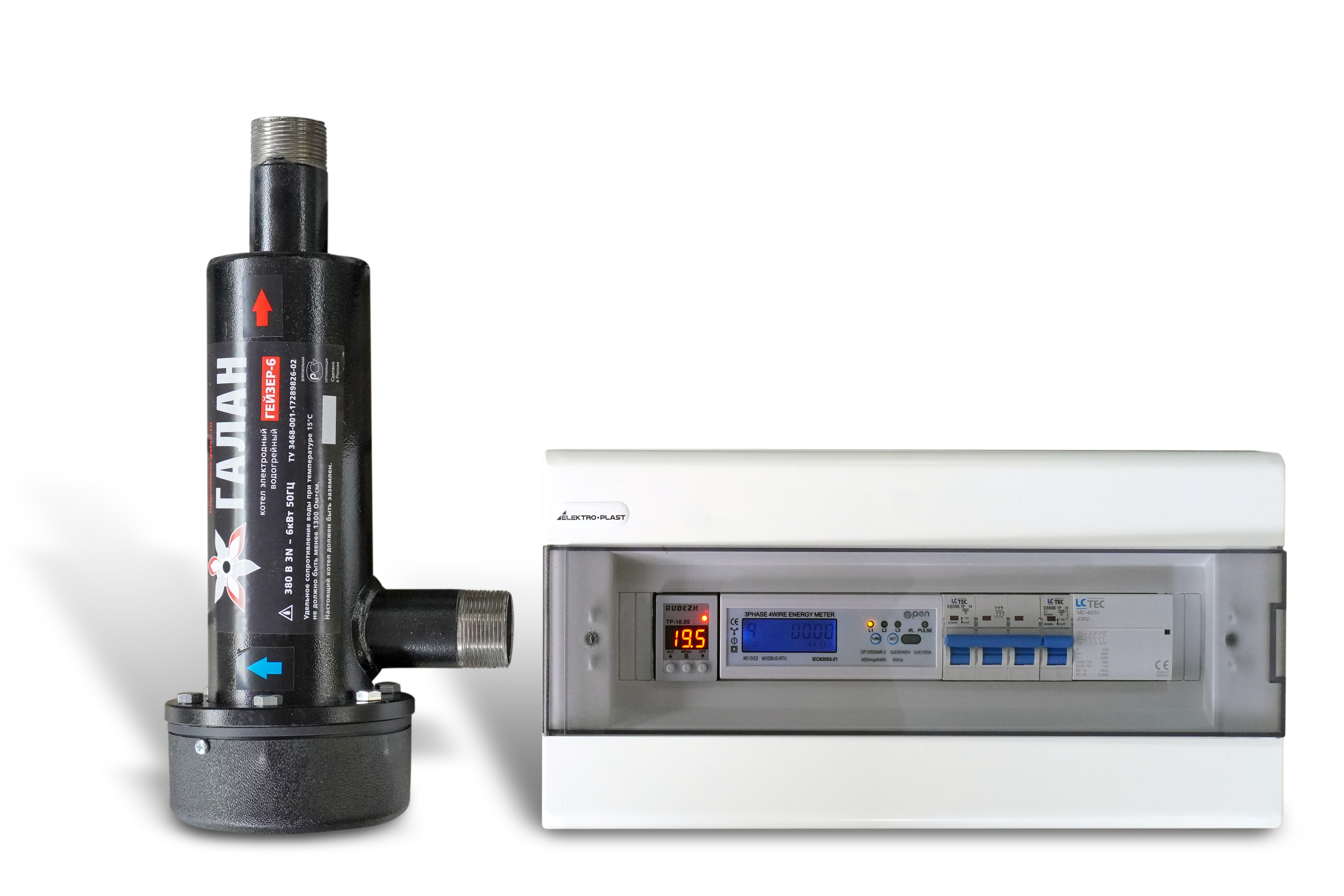 Elektrodowy kocioł grzewczy Gejzer 6 ze skrzynką sterującą do sieci 400V