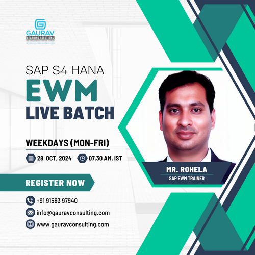 SAP EWM Online Training Weekdays Batch Gaurav Consulting sap-ewm-online-training-weekdays-batch-gaurav-consulting
