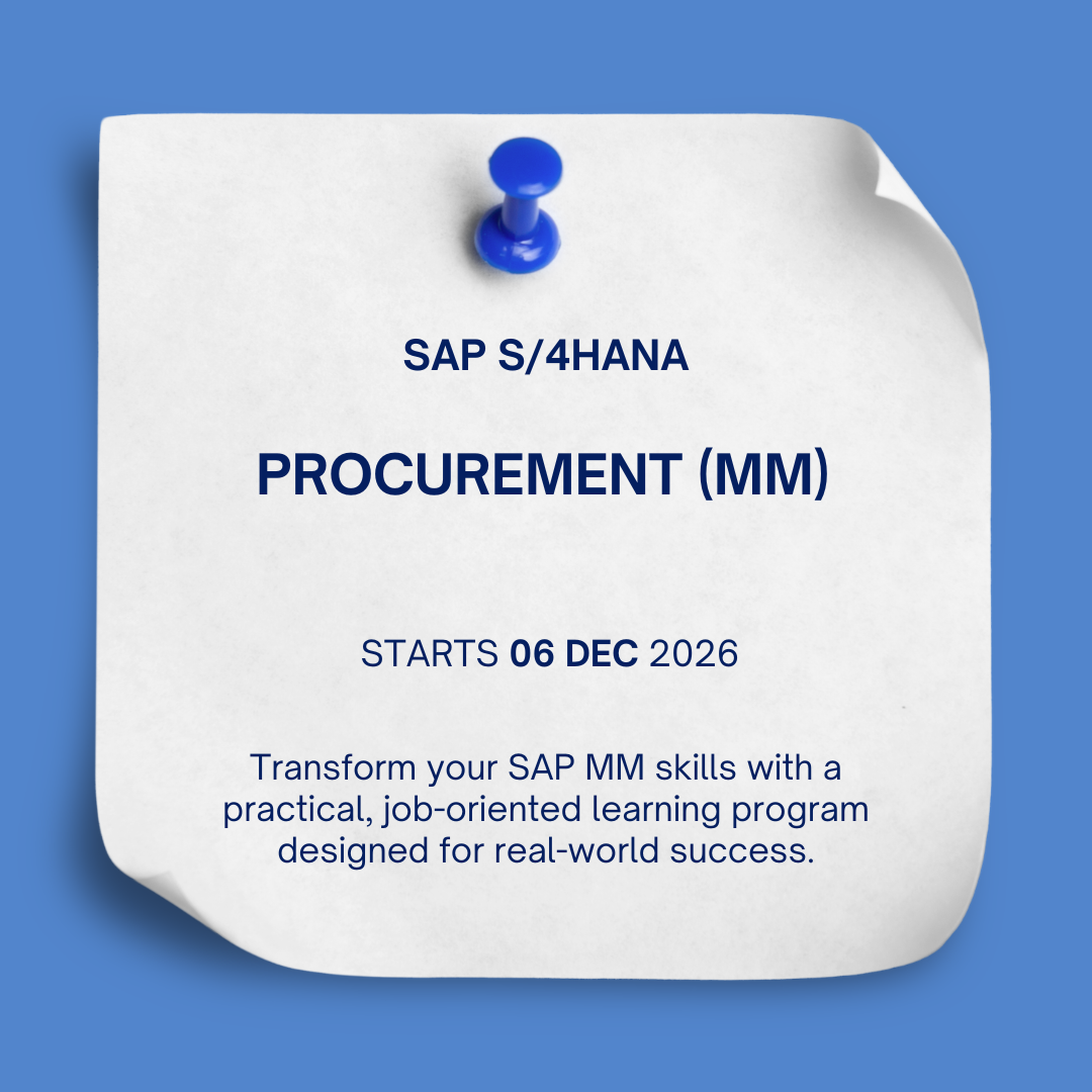 SAP S/4HANA Procurement (MM) Online Training