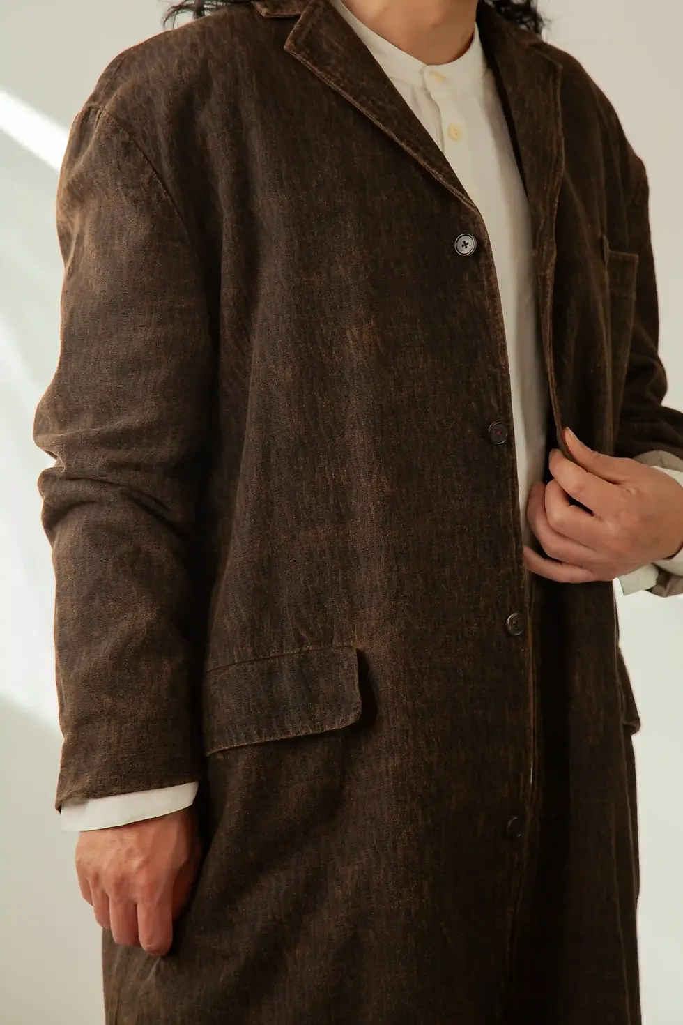 Thumbnail: Artisanal Cotton Linen Atelier Coat