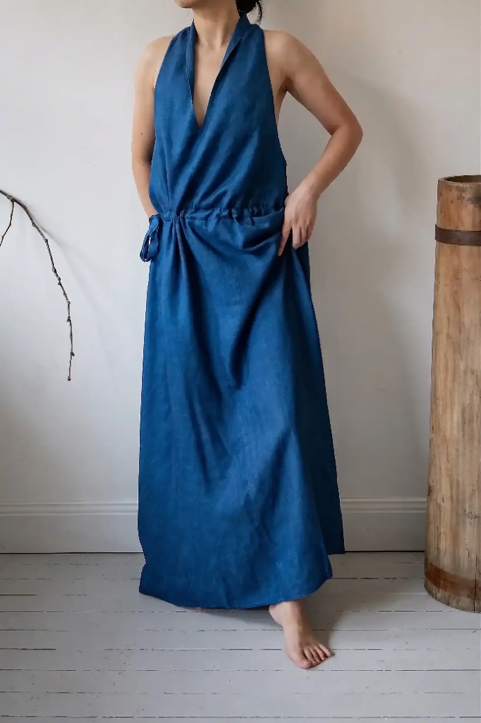 Thumbnail: The Indigo Deep-V Halter | Botanical Blue Series