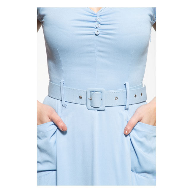 Thumbnail: Queen Kerosin Swing Blanco Denim dress mid blue