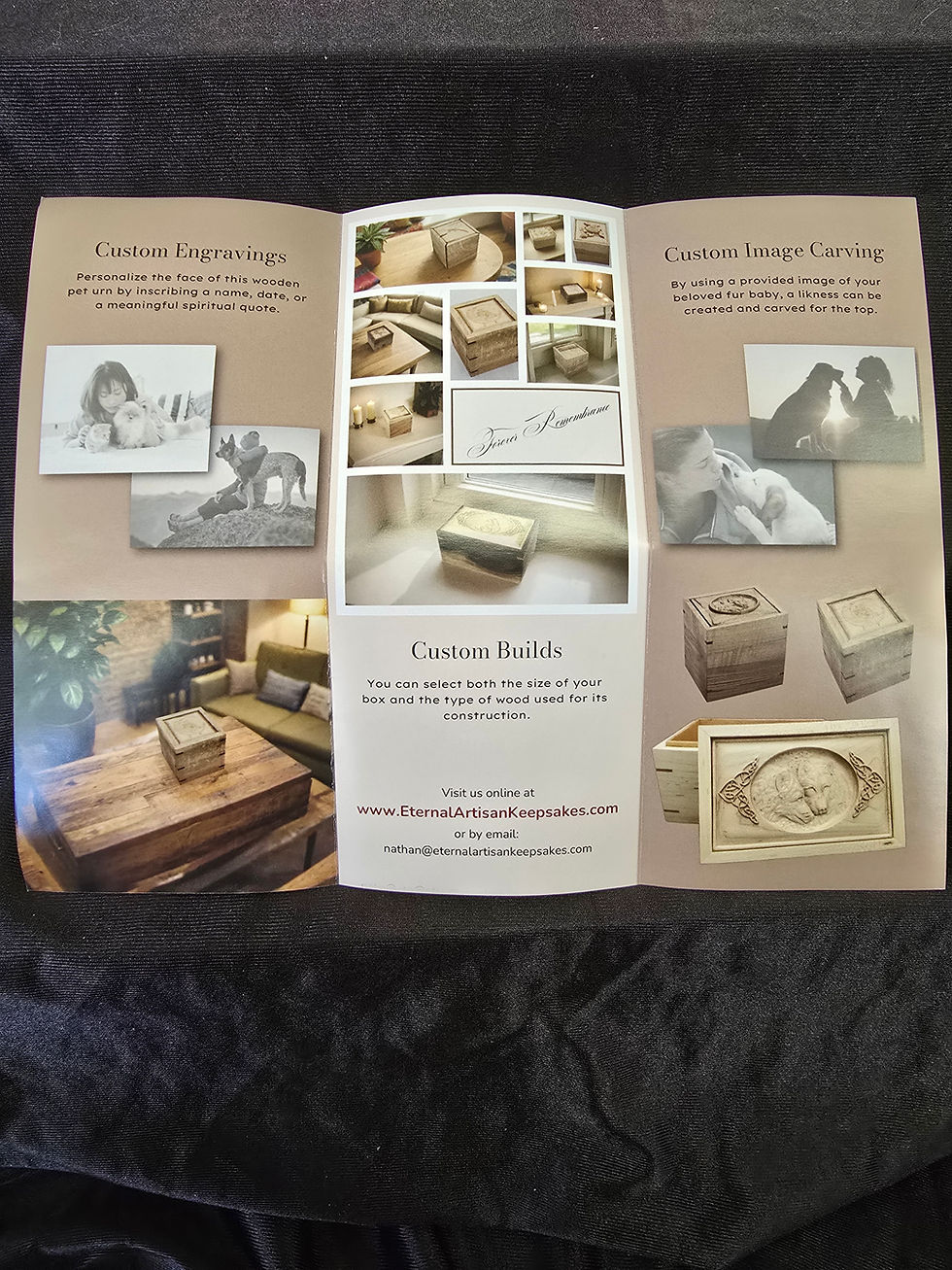 Thumbnail: copy of Hand carved Walnut Butterfly Keepsake Box