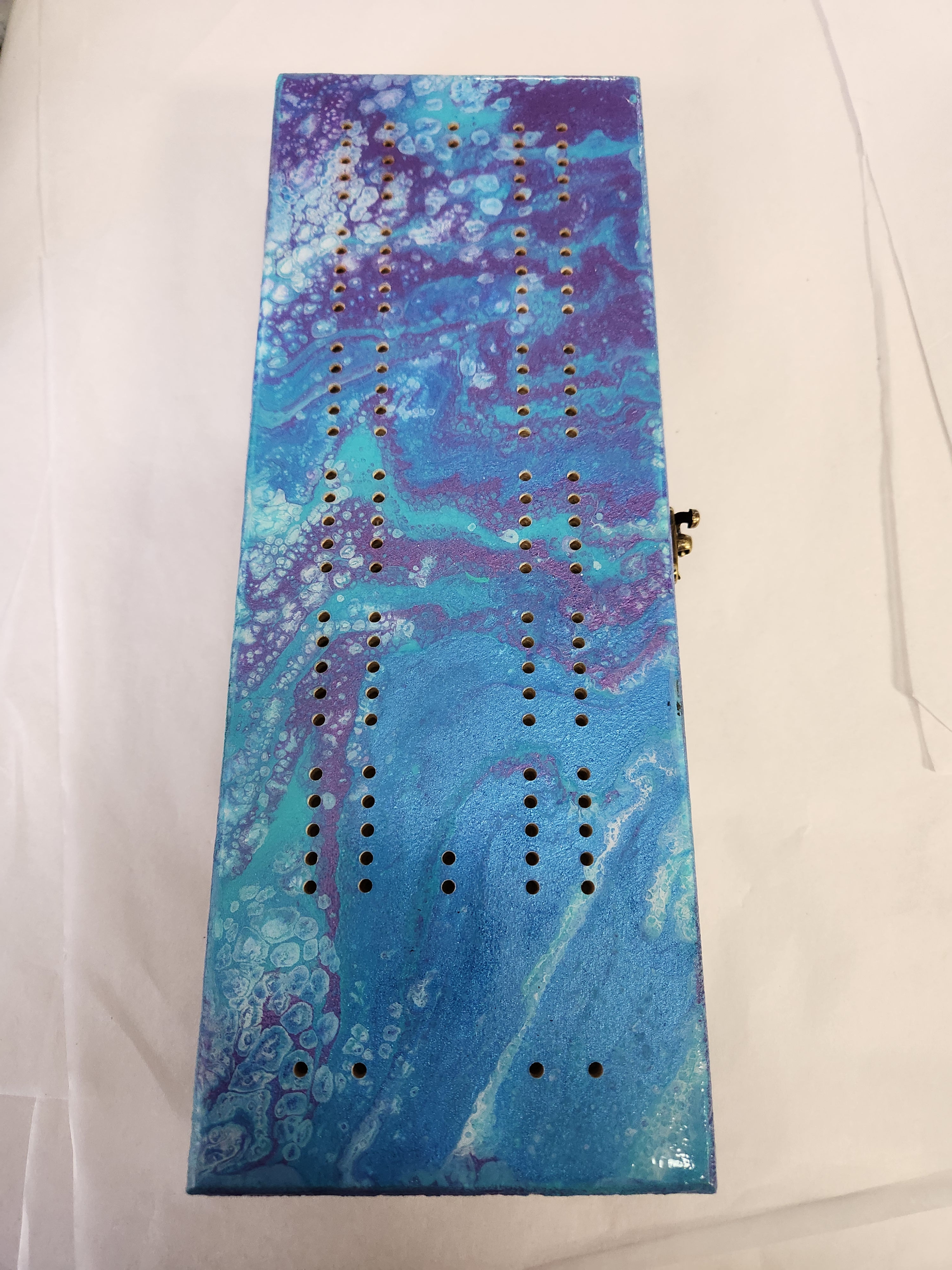 Cribbage Board Teal/purple
