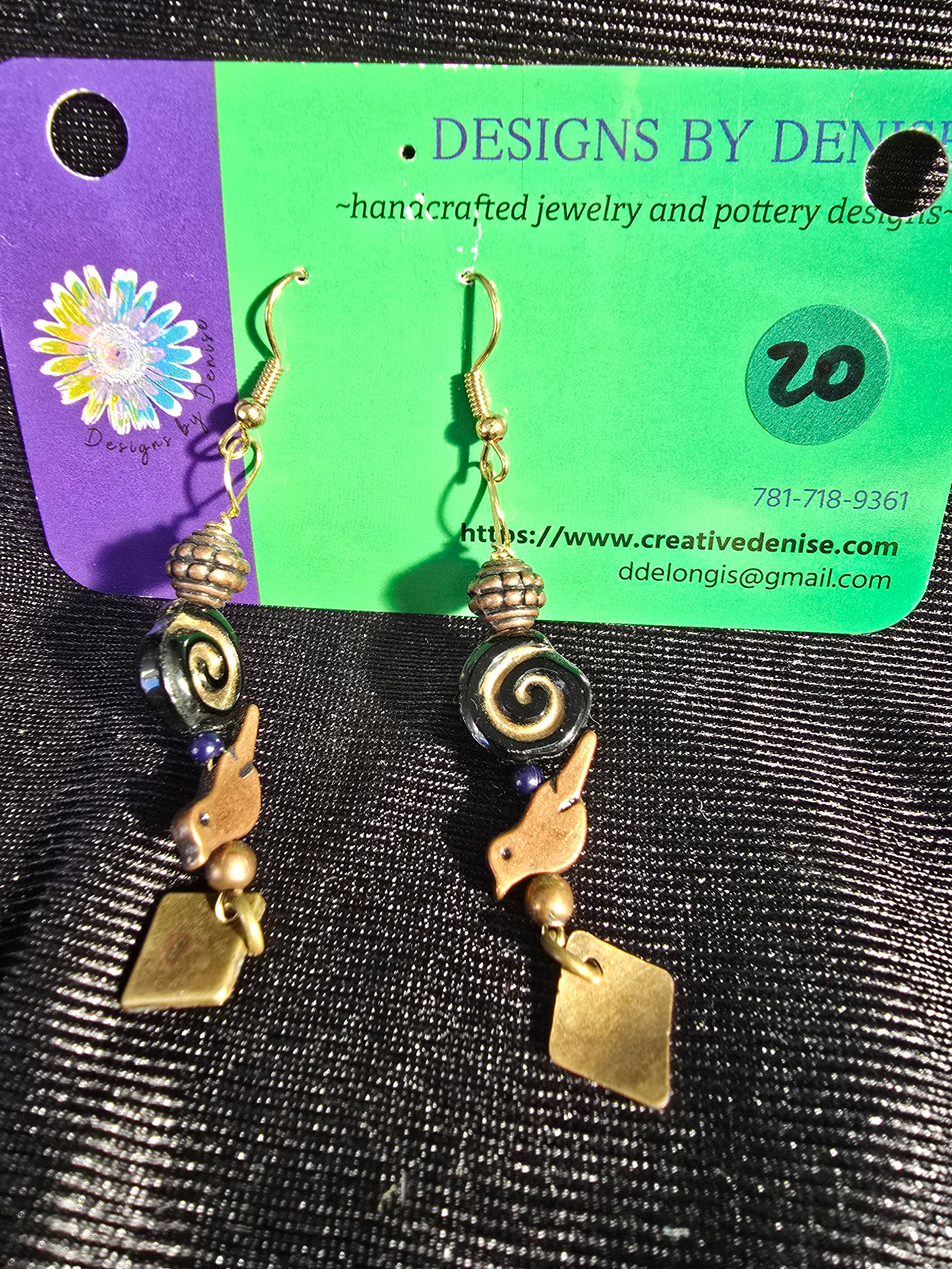 Bronze/Copper Bird Earrings